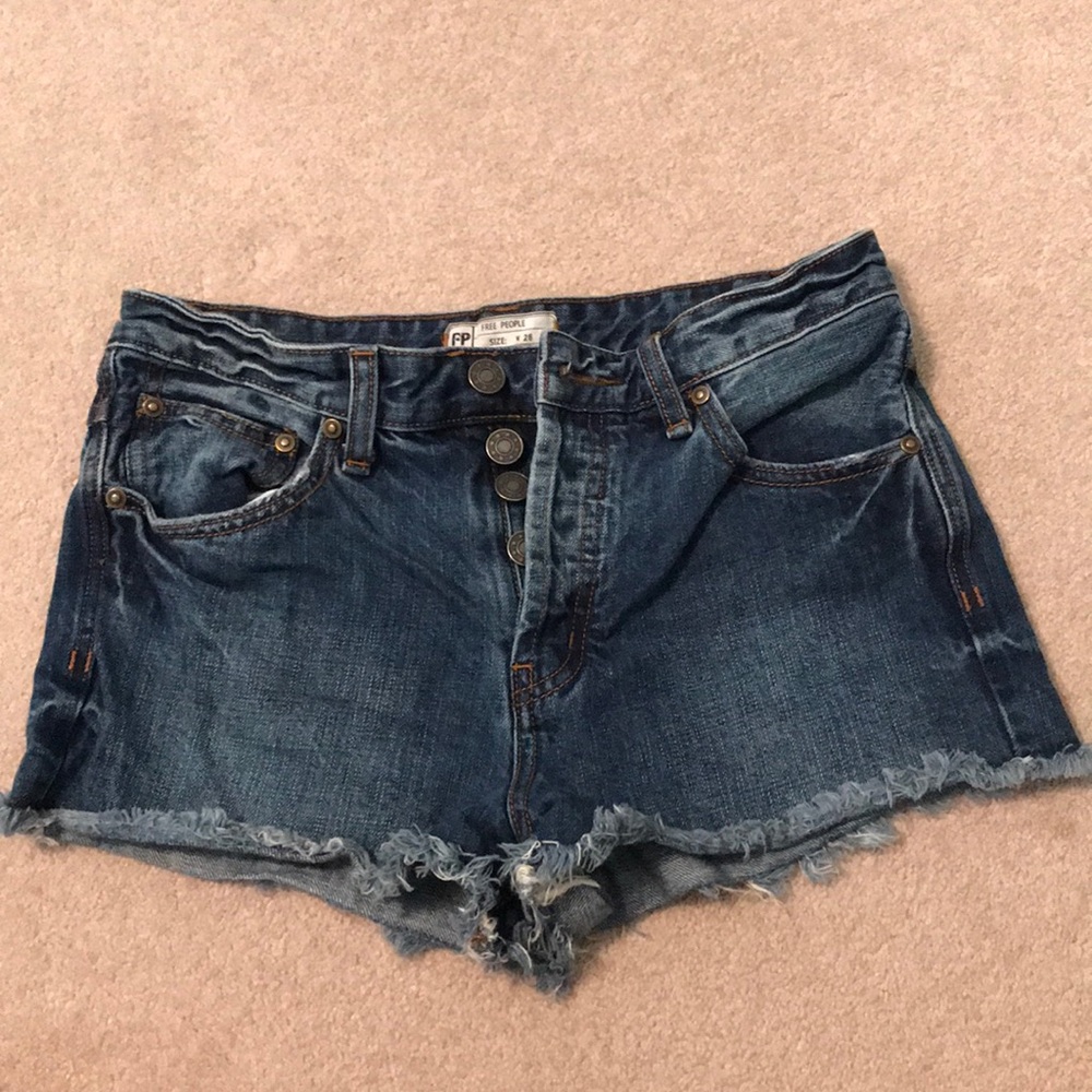 Free People Cut-Off Denim Shorts